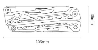 Многофункциональный нож Xiaomi NexTool, Черный