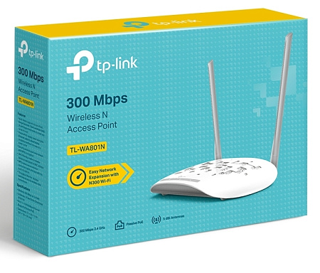 Беспроводная точка доступа TP-LINK TL-WA801N, 300 Мбит/с, Белый