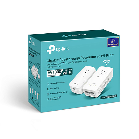 Wi-Fi + Powerline адаптер TP-LINK TL-WPA8631P KIT, AV1300, 1300 Mбит/c, Белый