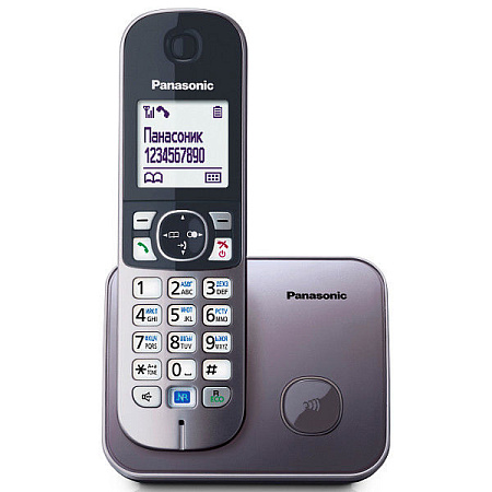 Радиотелефон Panasonic KX-TG6811, Серый металлик