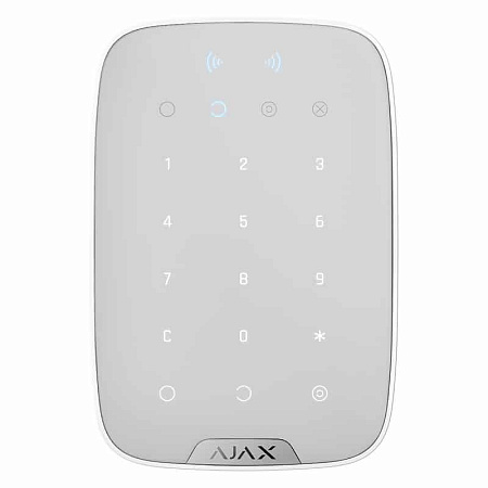 Беспроводная сенсорная клавиатура Ajax KeyPad Plus, Белый