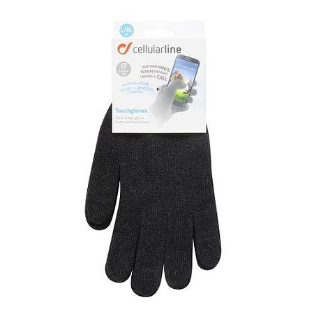 Сенсорные перчатки Cellularline L/XL, Touch screen, Large, Чёрный