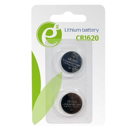 Дисковые батарейки Energenie EG-BA-CR1620-01, CR1620, 70мА·ч, 2шт.