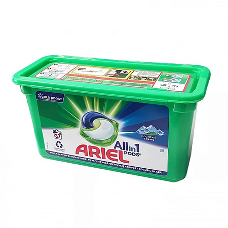 Капсулы All in One Ariel Mountain Spring Gel 37x25.5г