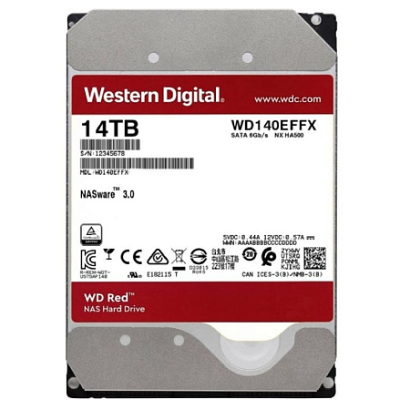Жесткий диск Western Digital WD Red Plus, 3.5", 14 ТБ <WD140EFGX>