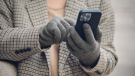 Сенсорные перчатки Moshi Digits Touchscreen Gloves, Large, Тёмно-серый