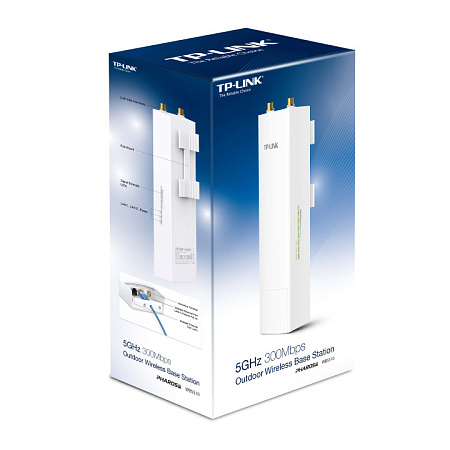 Наружная точка доступа TP-LINK WBS510, 300 Мбит/с, Белый