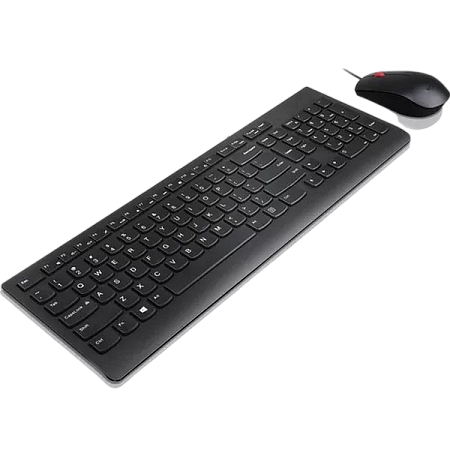 Клавиатура и мышь Lenovo 4X30L79912, Проводное, Чёрный