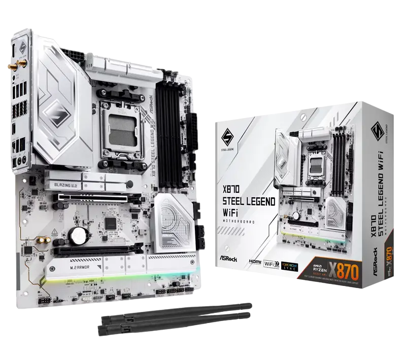 Материнская плата ASRock X870 STEEL LEGEND WIFI, AM5, AMD X870, ATX