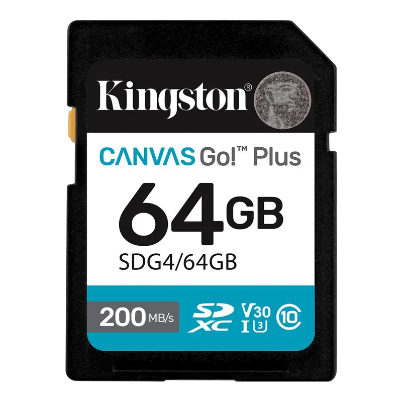 Карта памяти Kingston Canvas Go! Plus, 64Гб (SDG4/64GB)