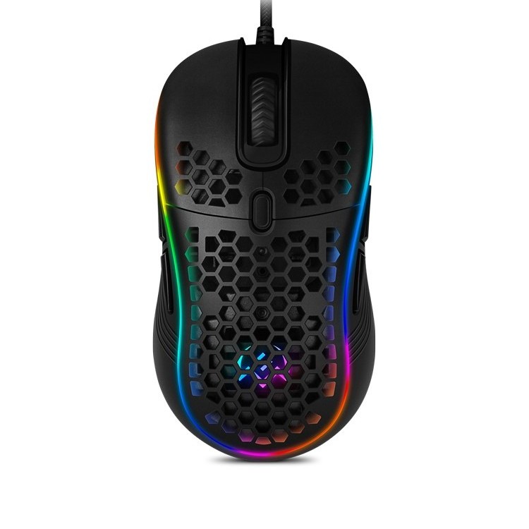 Gaming Mouse SVEN RX-G860, 200-12800 dpi, 8 buttons, 116g., Ambidextrous, Programmable, RGB, Honeyco