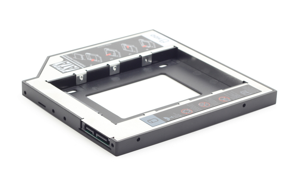 Laptop DVD slot adapter for 2.5'' drive, 12.7 mm heigh, Gembird, MF-95-02
