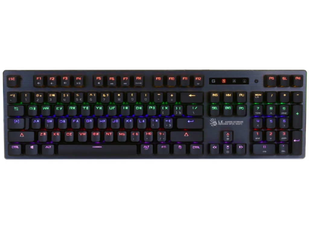 Gaming Keyboard Bloody B760, Mechanical, Optical switch, Neon Glare, Metallic Body, Black, USB, клавиатуры ,мышки ,веб камера ,коврики ,флешки , 16gb, 32gb,64gb,128gb,256gb,512,microsd,sd