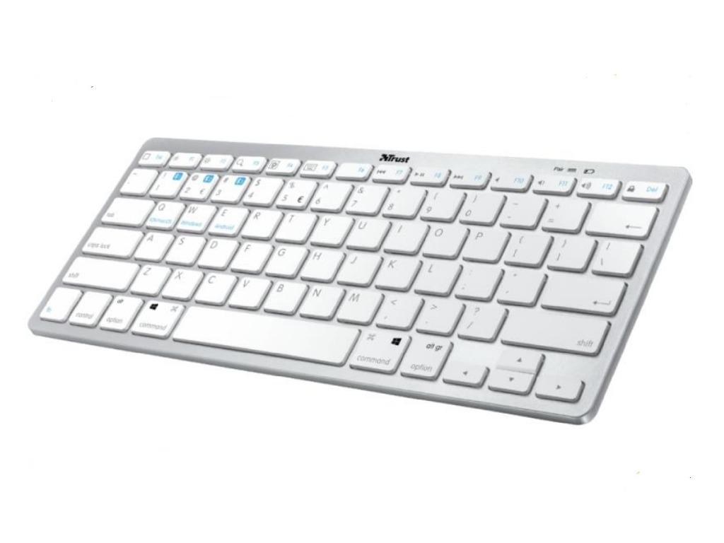 TR_23746. Trust Nado Ultra-thin Wireless Bluetooth keyboard, Bluetooth 4.0, US, Silver, клавиатуры ,мышки ,веб камера ,коврики ,флешки , 16gb, 32gb,64gb,128gb,256gb,512,microsd,sd
