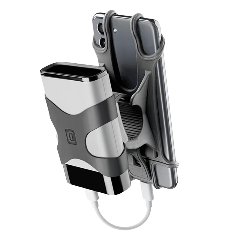 Bike Holder Cellular with Powerbank Holder, Rider, Black