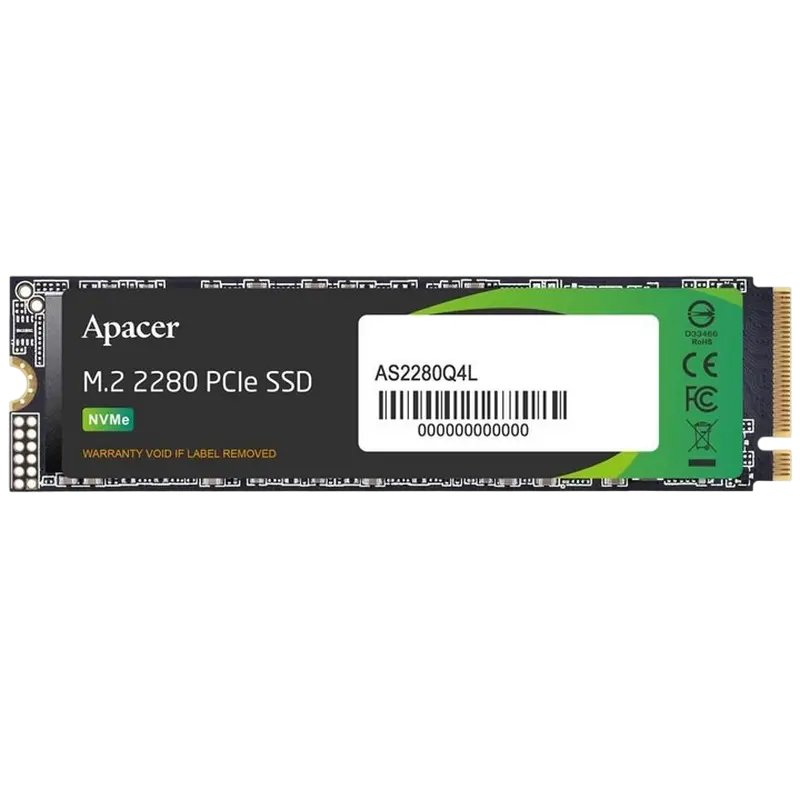 Накопитель SSD Apacer AS2280Q4L, 512Гб, AP512GAS2280Q4L-1