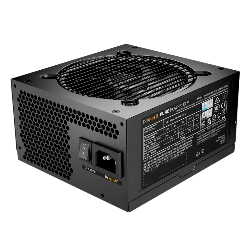 Блок питания для компьютеров be quiet! Pure Power 13 M, 750Вт, ATX, Полностью модульный