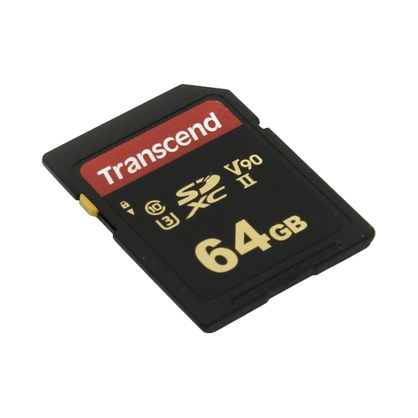 ..64GB  SDXC Card (Class 10) UHS-II, U3, Transcend "TS64GSDC700S" Ultra High Speed (R/W:285/180MB/s)