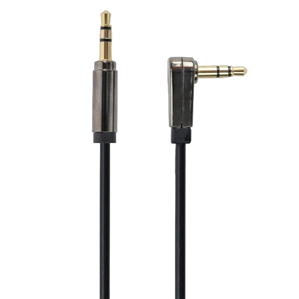 Cable 3.5mm jack - 3.5mm jack 90°,  1.8m, 3pin, Cablexpert, Gold connectors, CCAP-444L-6