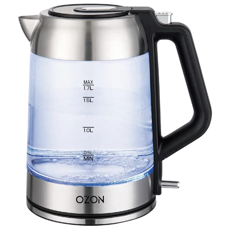 Электрочайник OZON EKC-1705A-GS, Нержавеющая сталь