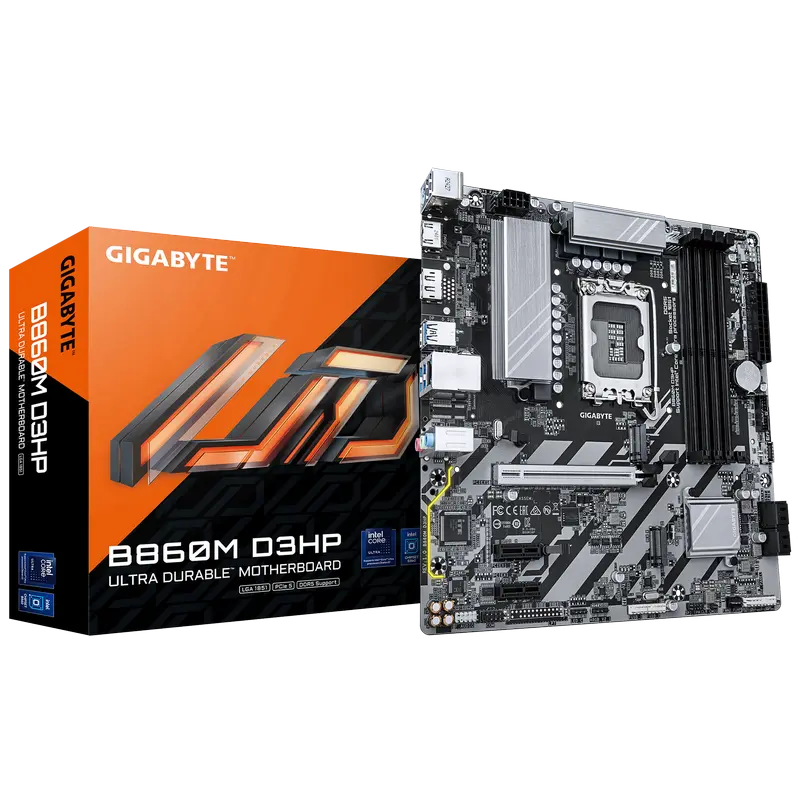 Материнская плата Gigabyte B860M D3HP, LGA1851, Intel B860, Micro-ATX