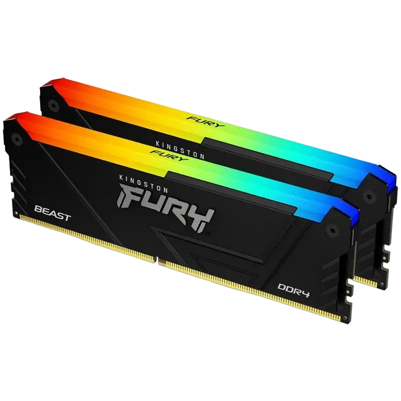 Оперативная память Kingston FURY Beast RGB, DDR4 SDRAM, 3600 МГц, 16 ГБ, KF436C17BB2AK2/16