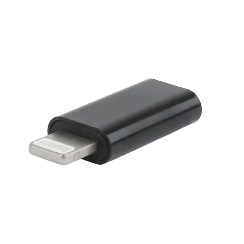 Аудио адаптер Cablexpert A-USB-CF8PM-01, Lightning - USB Type-C, Черный