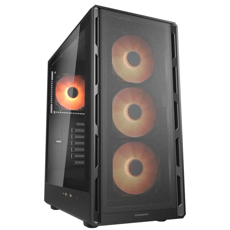 Компьютерный корпус Cougar Airface Pure PRO, Midi-Tower, Без блока питания, Чёрный