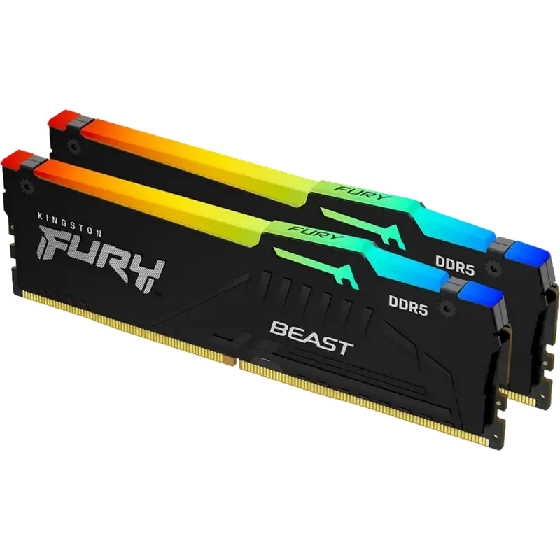 Оперативная память Kingston FURY Beast RGB, DDR5 SDRAM, 6000 МГц, 32 ГБ, KF560C36BBE2AK2-32