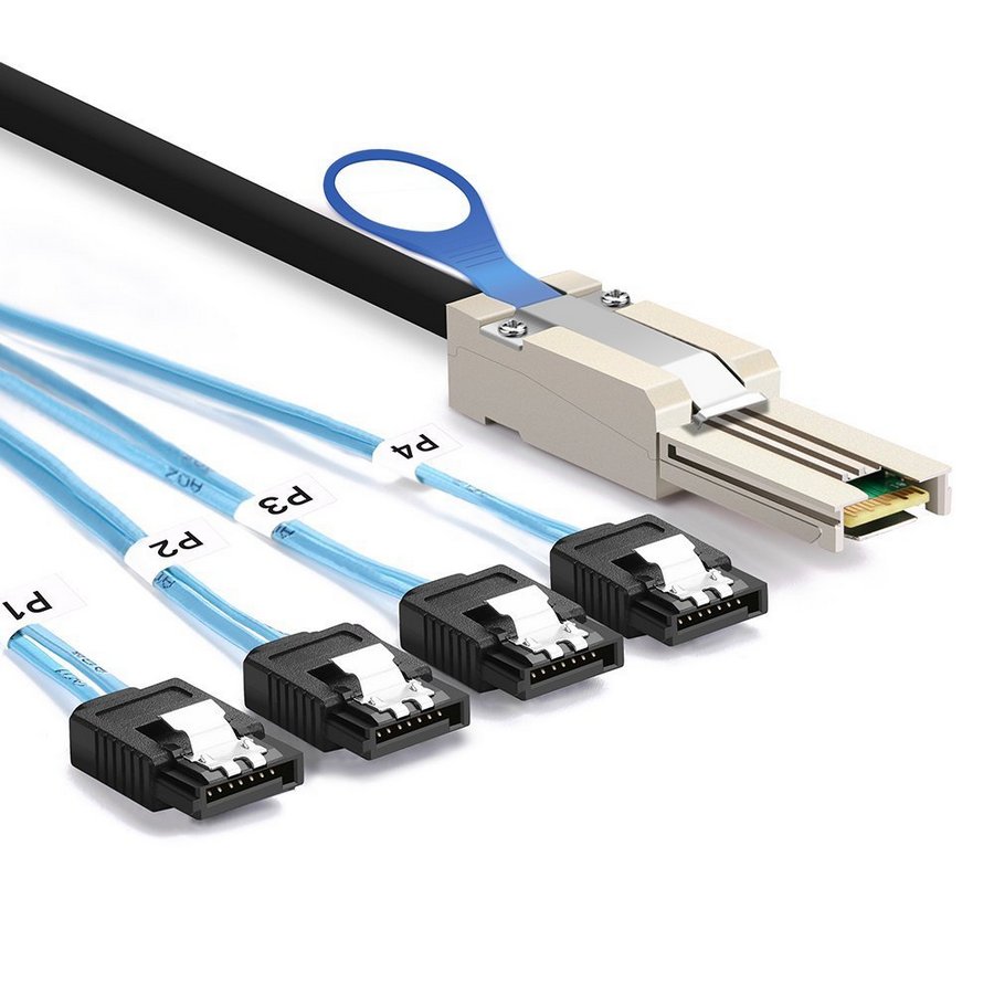 RAID Cable SFF-8088 TO 4x SATA, 1m