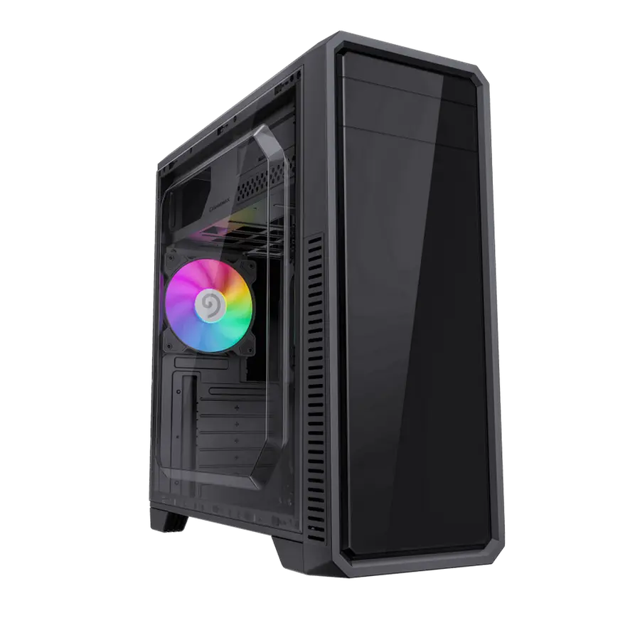 Компьютерный корпус Gamemax G561E-BK, Midi-Tower, Без блока питания, Чёрный