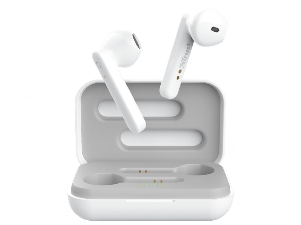 TR_23783. Trust Primo Touch Bluetooth Wireless TWS Earphones - White, Up to 4 hours of playtime, Man