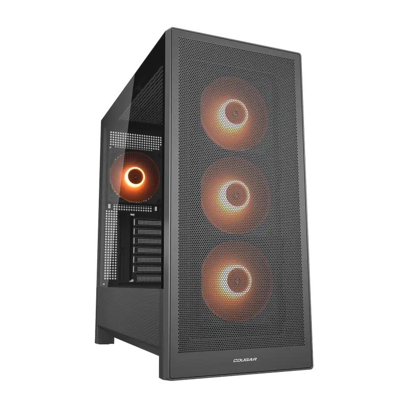 Компьютерный корпус Cougar MX230 RGB, Midi-Tower, Без блока питания, Чёрный