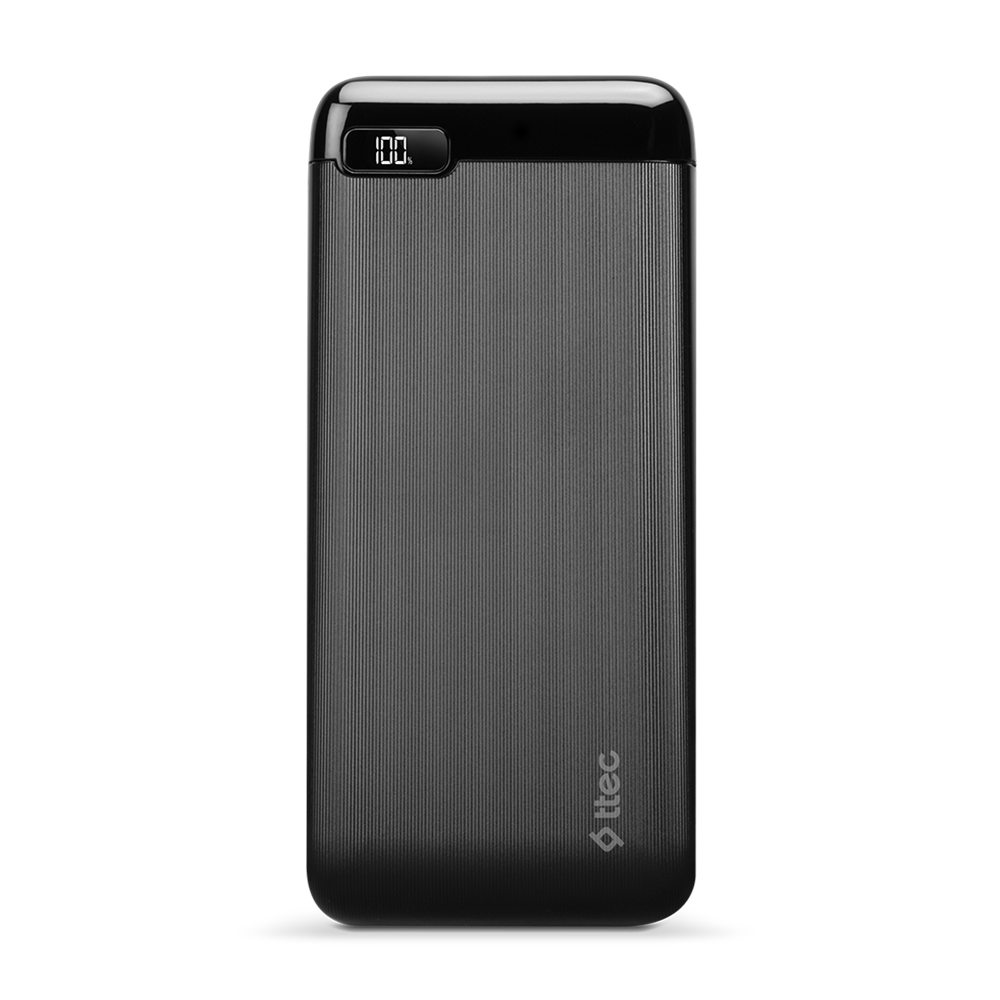 ttec Powerbank 20.000 mAh LCD Power Slim, Black