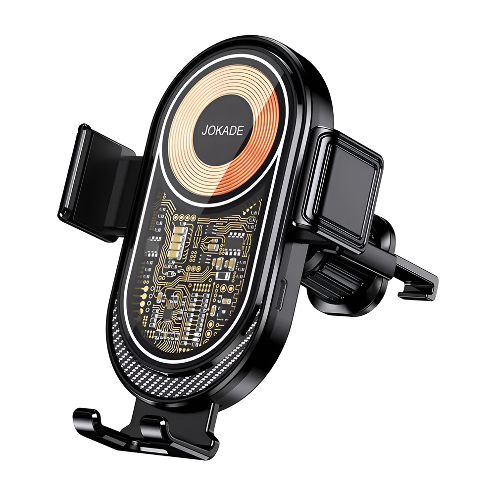 Jokade Car Holder Wireless Automatic Air Outlet Spiral Hook 15W JH020, Black( Damaged Box)