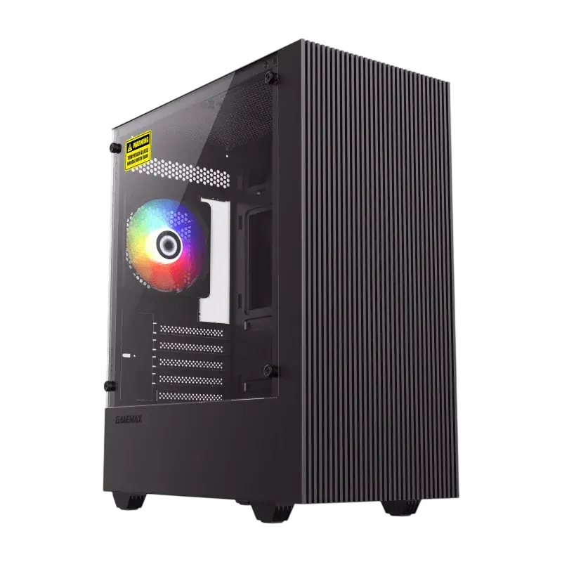 Компьютерный корпус Gamemax Edge, Micro-ATX, Без блока питания, Чёрный