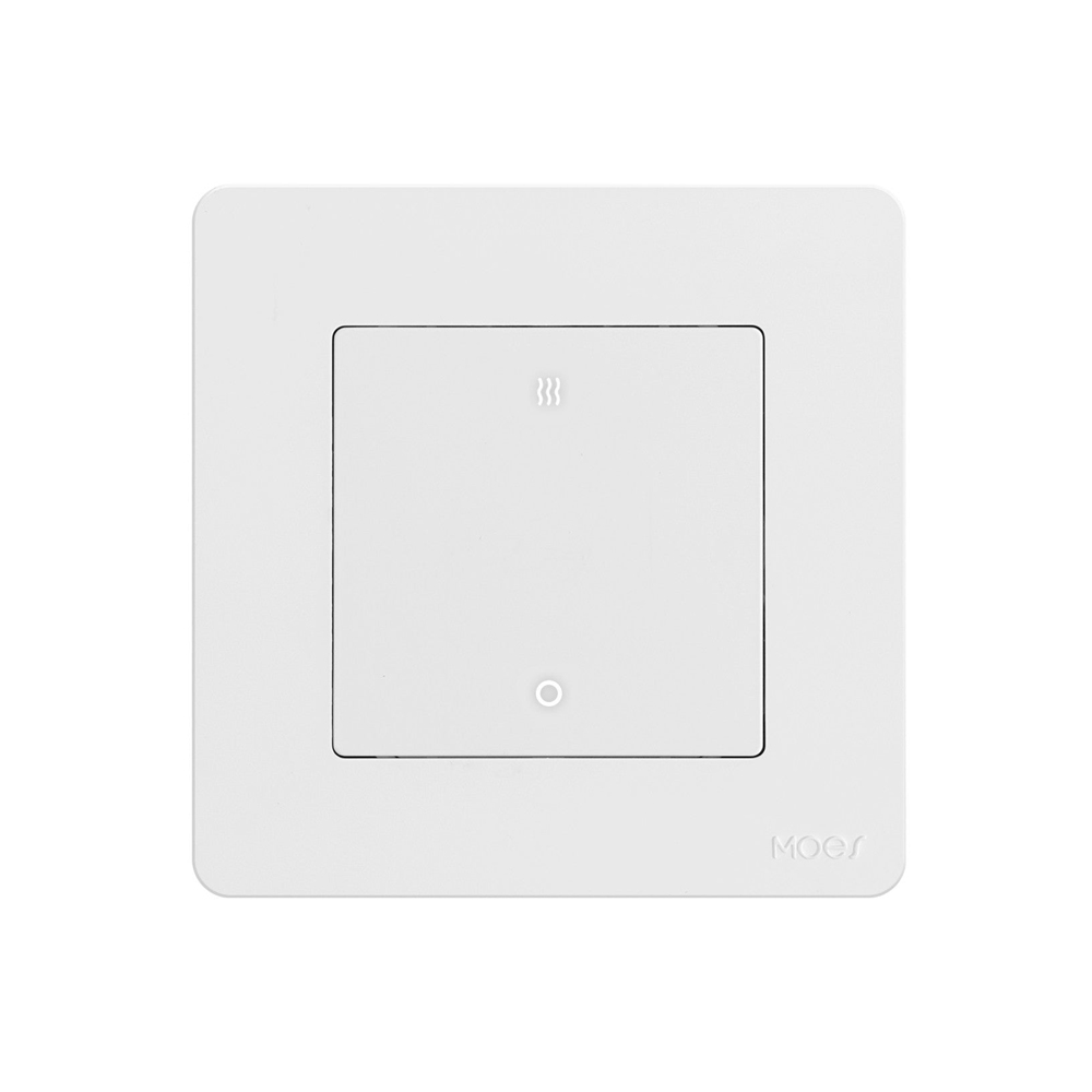 Moes Zigbee Star Ring Switch for Heater/ AC 20A with Electricity Monitor (Neutral Required), White