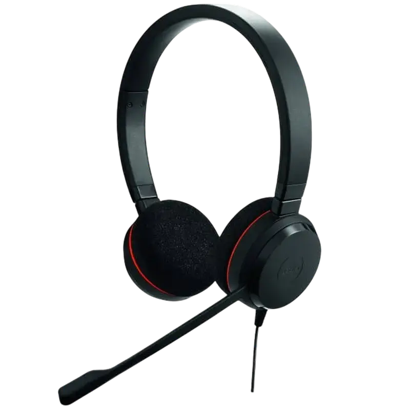 Headset Jabra Evolve 20 SE, Stereo MS, USB C/A adapter, Leather, Black