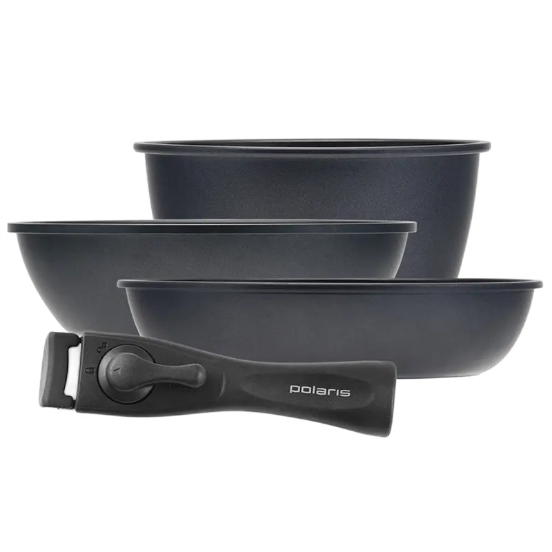 Набор посуды Polaris EasyKeep-4DG, 1,7л, Чёрный