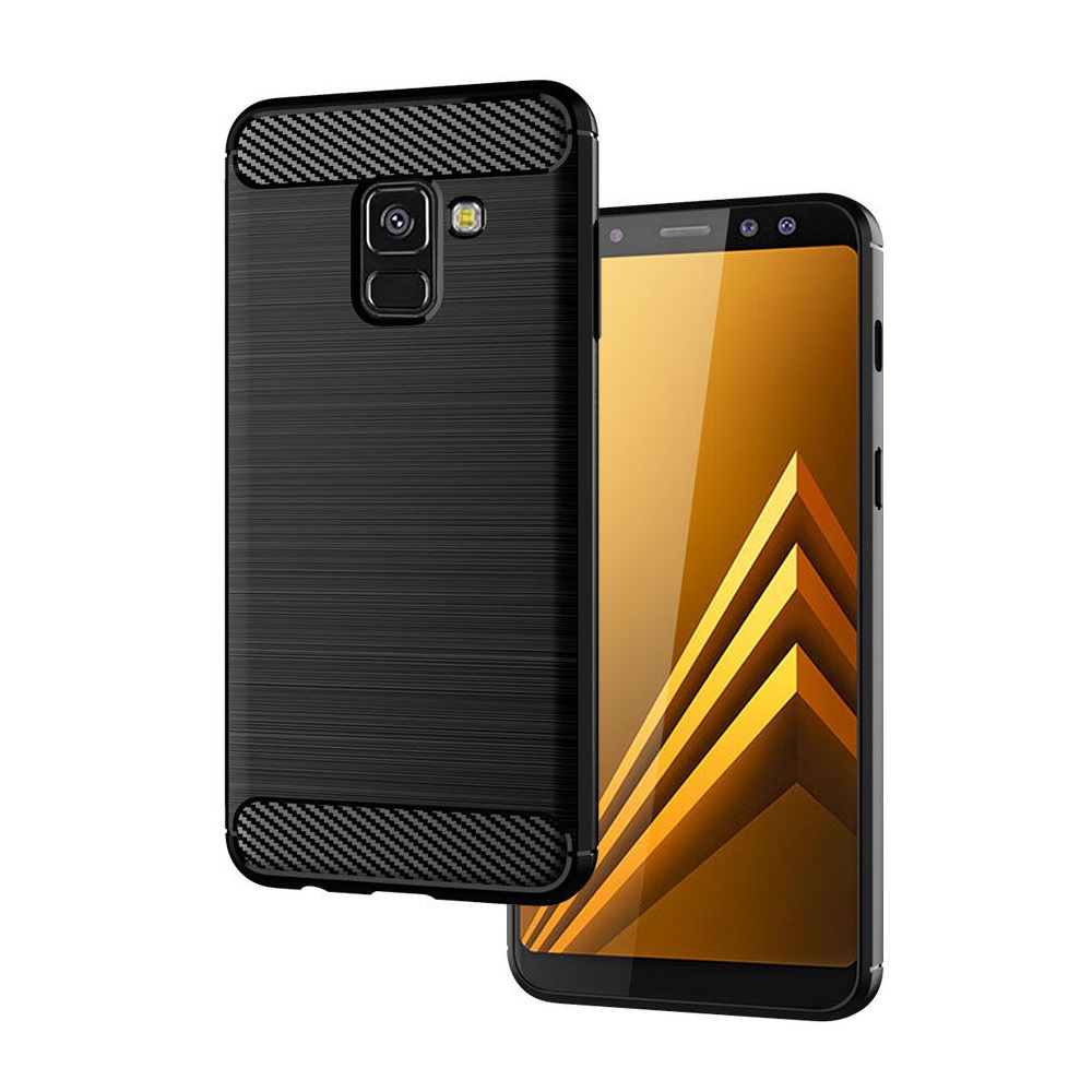 Helmet Case Carbon Samsung A8 (2018), Black