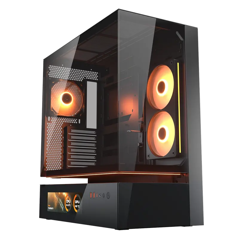 Компьютерный корпус Cougar CFV235 Vision, Midi-Tower, Без блока питания, Чёрный