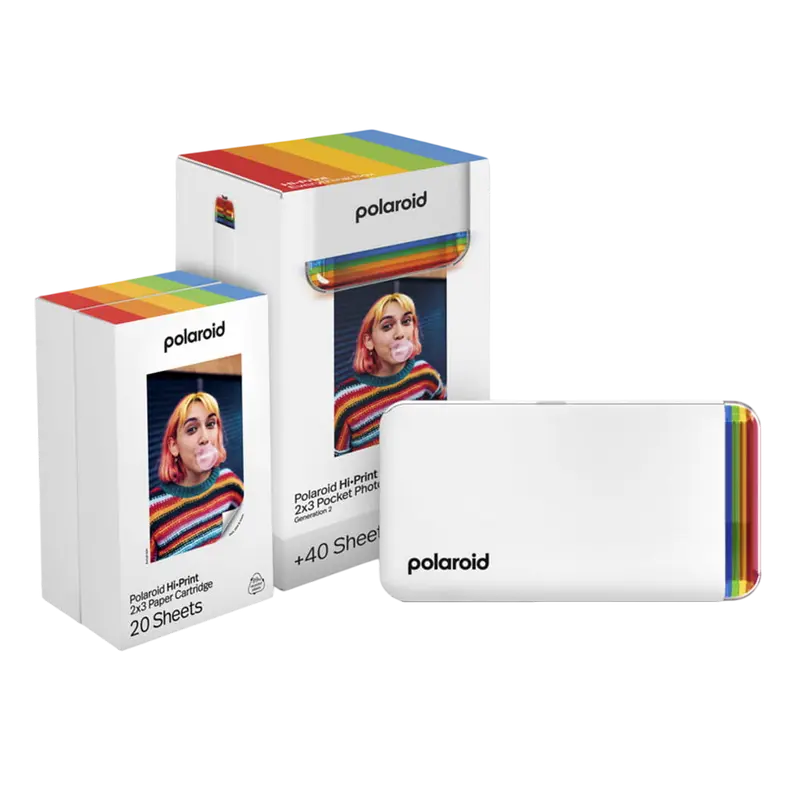 Фотопринтер Polaroid Hi-Print 2x3 Generation 2 E-Box, 54 x 86 мм, Белый