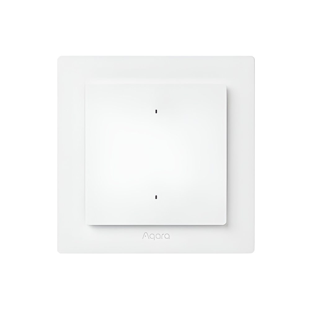 Aqara Zigbee/ Thread Light Switch H2 EU ( 2 Buttons, 1 Channels), White