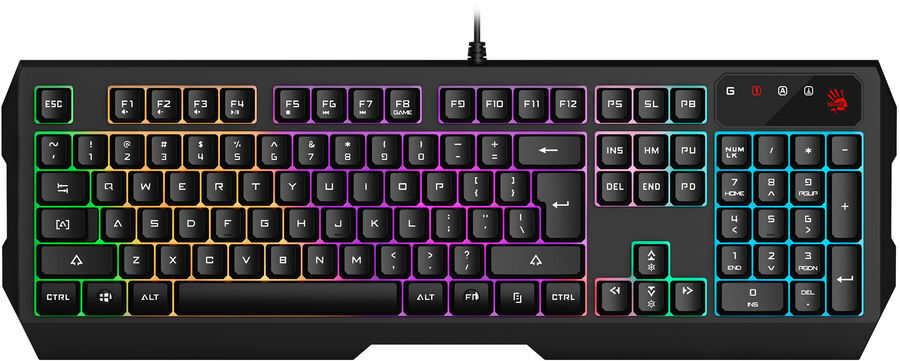 Gaming Keyboard Bloody B135N, Keycap Double-Shot, Splash Resistance, FN Keys, Backlight, Black,USB, клавиатуры ,мышки ,веб камера ,коврики ,флешки , 16gb, 32gb,64gb,128gb,256gb,512,microsd,sd