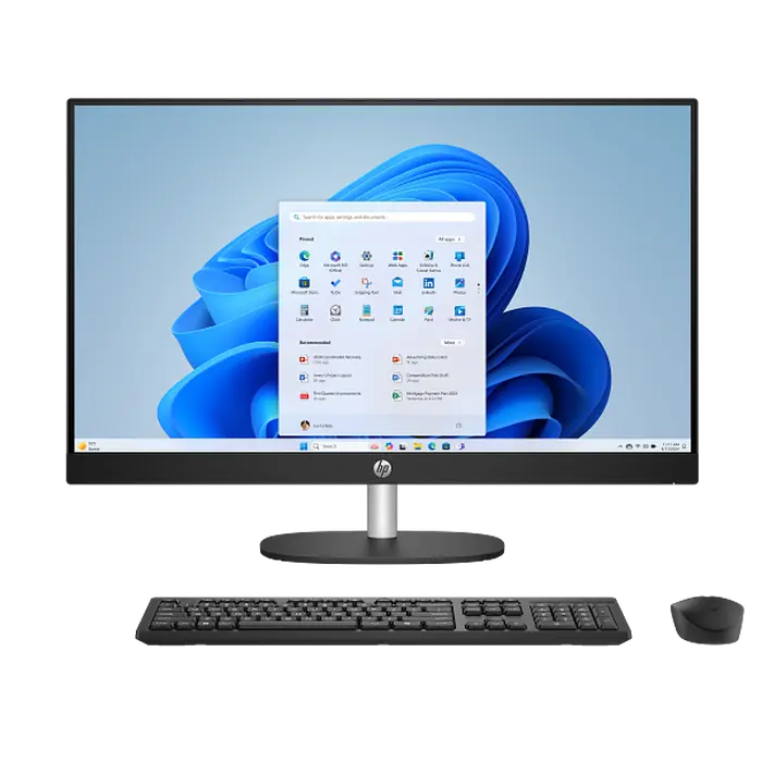 Моноблок HP AI 27-cr2107ci, 27", Intel Core Ultra 5 225U, 16Гб/512Гб, Без ОС, Чёрный