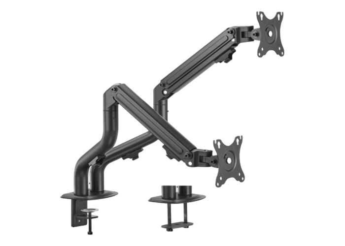 Table/desk 2-display mounting "MA-DA2-02" Gembird (rotate,tilt,swivel),17”-32”,up to 8 kg,VESA:75x75