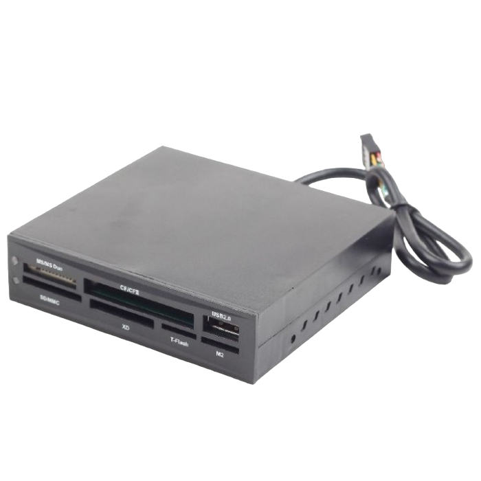 3.5" Card Reader Internal Gembird FDI2-ALLIN1-02-B, MS/MS Duo/SD/MMC/ XD/ CF/CFII/T-Flash,M2/USB 2.0