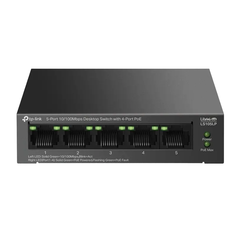 PoE коммутатор TP-LINK LS105LP, 4x IEEE 802.3af