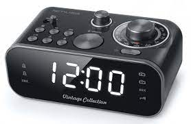 MUSE M-18 CRB, Tuner FM, Clocks, Black
