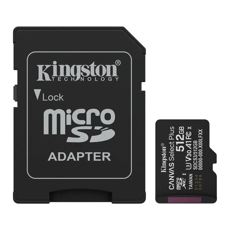 Карта памяти Kingston Canvas Select Plus, 512Гб (SDCS3/512GB)